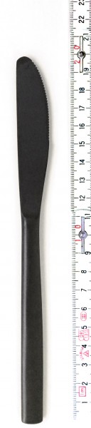 Besteck Messer L ca. 20 cm schwarz matt
