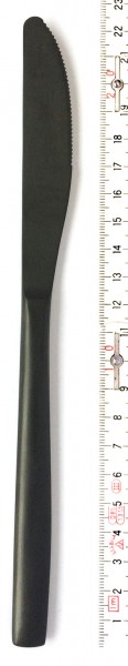 Besteck Messer L ca.22,5 cm schwarz matt