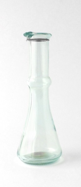 Flasche H 19 cm ø 6,5 cm 156 ml Vase Glas blau grün