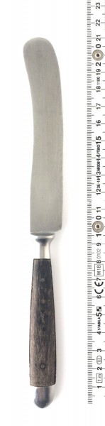 Messer mit braunem Holzgriff, vintage L ca. 21 cm