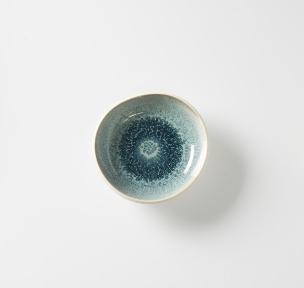 Teller tief Bowl, ø ca. 17 cm, Steinzeug innen glasiert, H ca. 4,5 cm creme aquamarine