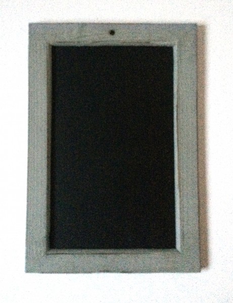 Tafel, Schiefer mit grauem Holzrand, vintage