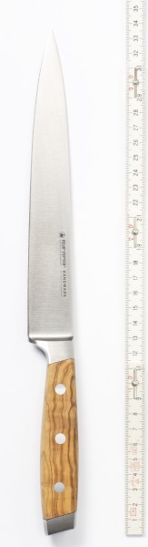 Tranchier Messer, Zubereitungmesser, Griff: Olivenholz, Klingenlänge 21 cm