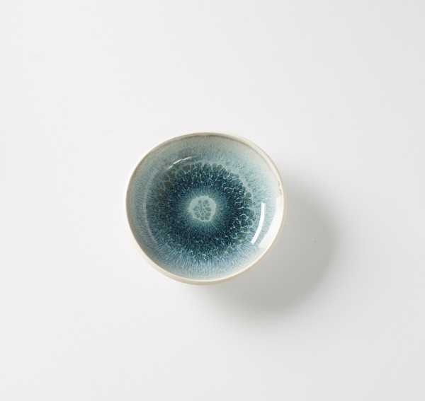 Teller tief Bowl ø ca. 17 cm, Steinzeug innen glasiert, H ca. 4,5 cm creme aquamarine