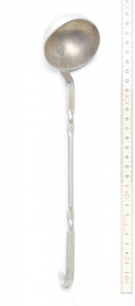 Kelle, Weißblech silber, vintage, 29cm