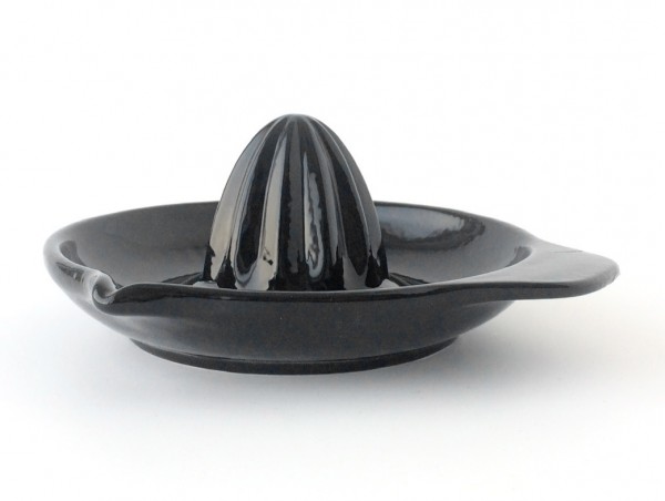 Zitronenpresse Saftpresse schwarz Keramik glänzend