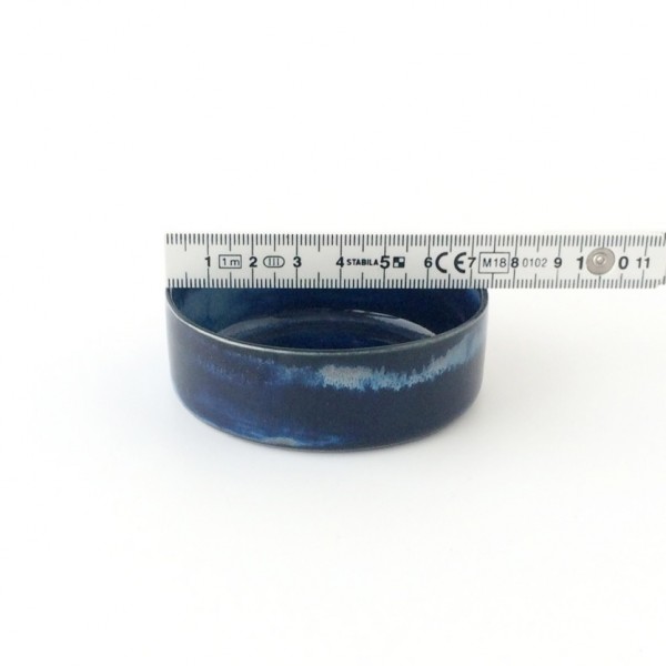 kleine Schale Dipschale ø 7,5 cm blau hellblaugrau glänzend rund