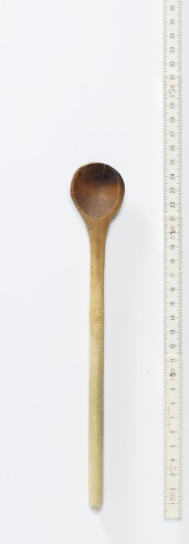 Kochlöffel, Holzlöffel, Holz, alt, 24,5 cm