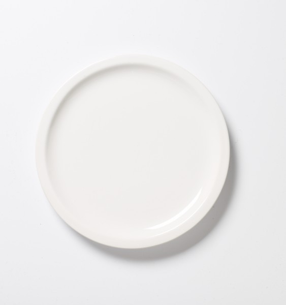 Frühstücksteller ø ca 22,5 cm weiß dicker Rand