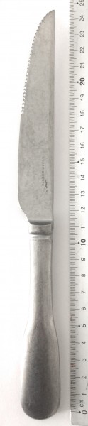 Besteckmesser, Steak Messer silber vintage look L 24cm (passend zu Gabel: ArtikelNr 10829)