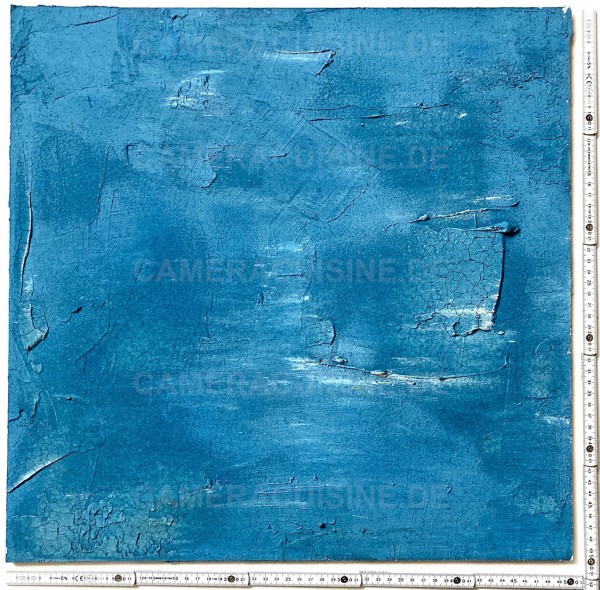 L 50 cm x B 50 cm Untergrund, blau, matt, Holzplatte grob gespachtetl, used look
