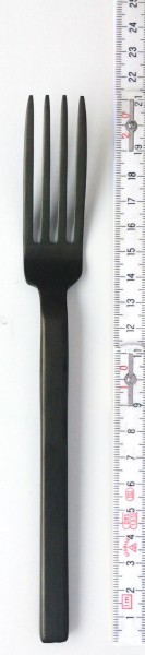 Besteck Gabel L 20,5 cm schwarz matt eckig