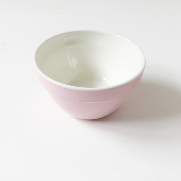 Schale bowl rosa ø 15,5 cm H 9cm innen beige