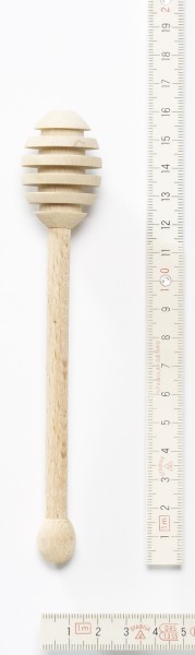 Honiglöffel, Holz Buche, Stiel aus einem Stück mit Kugel, 16 cm